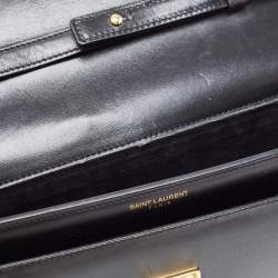 Saint Laurent Black Leather High School Top Handle Bag