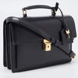 Saint Laurent Black Leather High School Top Handle Bag