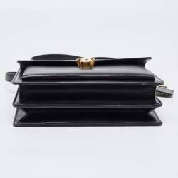 Saint Laurent Black Leather High School Top Handle Bag