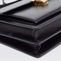 Saint Laurent Black Leather High School Top Handle Bag