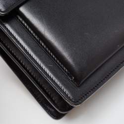 Saint Laurent Black Leather High School Top Handle Bag
