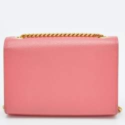 Pre Owned Saint Laurent Pink Leather Small Kate Shoulder Bag