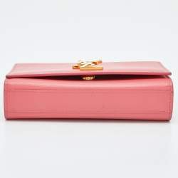 Pre Owned Saint Laurent Pink Leather Small Kate Shoulder Bag