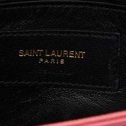 Pre Owned Saint Laurent Pink Leather Small Kate Shoulder Bag