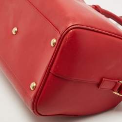 Pre Owned Saint Laurent Red Leather Classic 6 Duffle Bag