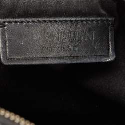 Saint Laurent Black/Brown Leopard Print Calfhair and Leather Muse Satchel