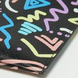 Saint Laurent Multicolor Printed Leather Monogram Zip Bill Pouch