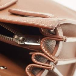 Pre Owned Saint Laurent Brown Grained Leather Baby Classic Sac De Jour Tote