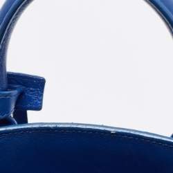 مملوكة مسبقًا Saint Laurent Blue Leather Nano Classic Sac De Jour Tote