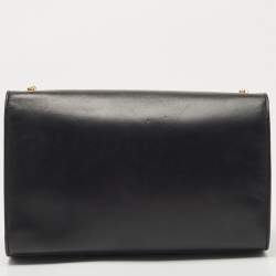 Pre Owned Saint Laurent Black Leather Medium Kate Tassel Chain Bag