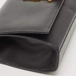 Pre Owned Saint Laurent Black Leather Medium Kate Tassel Chain Bag