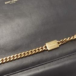 Pre Owned Saint Laurent Black Leather Medium Kate Tassel Chain Bag