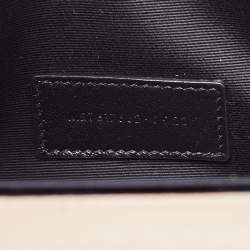 Pre Owned Saint Laurent Beige Matelasse Leather Cassandra Wristlet Pouch