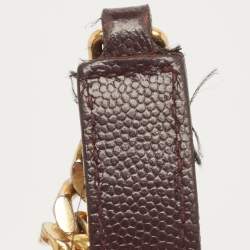 Pre Owned حقيبة يد سان لوران بوكساندرا جلد شيفرون مونوغرامي سوداء بسلسلة