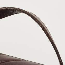 Pre Owned حقيبة يد سان لوران بوكساندرا جلد شيفرون مونوغرامي سوداء بسلسلة