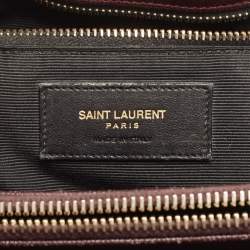 Pre Owned حقيبة يد سان لوران بوكساندرا جلد شيفرون مونوغرامي سوداء بسلسلة