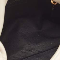 Pre Owned Saint Laurent White Quilted Leather Mini Puffer Toy Flap Bag