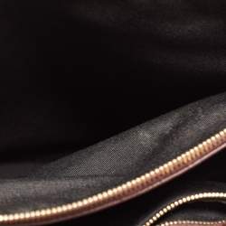 Pre Owned Saint Laurent Burgundy Chevron Leather Classic Monogram Shopping Tote