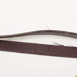 Pre Owned Saint Laurent Burgundy Chevron Leather Classic Monogram Shopping Tote