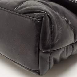 Pre Owned Saint Laurent Black Quilted Leather Small Loulou Puffer Shoulder Bag