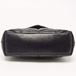 Pre Owned Saint Laurent Black Quilted Leather Small Loulou Puffer Shoulder Bag
