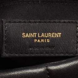 Pre Owned Saint Laurent Black Quilted Leather Small Loulou Puffer Shoulder Bag