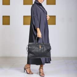 Pre Owned Saint Laurent Navy Blue Leather Large Cabas Chyc Tote