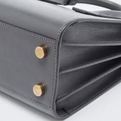 Pre Owned Saint Laurent Grey Leather Nano Classic Sac De Jour Tote