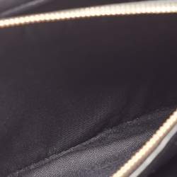 Saint Laurent Black Quilted Satin Monogram Shoulder Bag