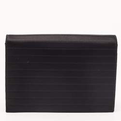 Saint Laurent Black Quilted Satin Monogram Shoulder Bag
