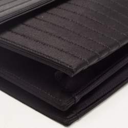 Saint Laurent Black Quilted Satin Monogram Shoulder Bag