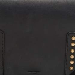 Pre Owned Saint Laurent Black Leather Studded Betty Shoulder Bag