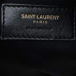 Pre Owned Saint Laurent Black Quilted Leather Maxi Icare Shopping Tote