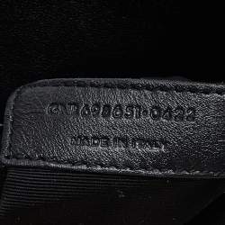 Pre Owned Saint Laurent Black Quilted Leather Maxi Icare Shopping Tote