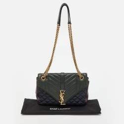 Saint Laurent Tri Color Matelasse Leather Envelope Shoulder Bag
