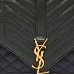 Saint Laurent Tri Color Matelasse Leather Envelope Shoulder Bag