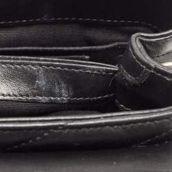 Pre Owned Saint Laurent Black Matelassé Leather Toy Loulou Crossbody Bag