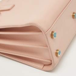 Pre Owned Saint Laurent Pale Pink Leather Nano Classic Sac De Jour Tote