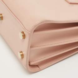 Pre Owned Saint Laurent Pale Pink Leather Nano Classic Sac De Jour Tote