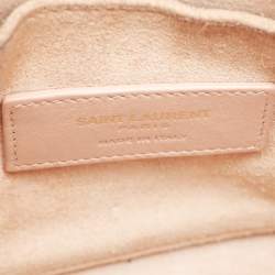 Pre Owned Saint Laurent Pale Pink Leather Nano Classic Sac De Jour Tote