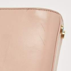 Pre Owned Saint Laurent Pale Pink Leather Nano Classic Sac De Jour Tote