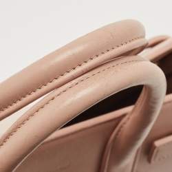 Pre Owned Saint Laurent Pale Pink Leather Nano Classic Sac De Jour Tote