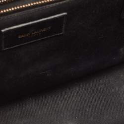 Saint Laurent Red Matelassé Leather Large Monogram Envelope Shoulder Bag