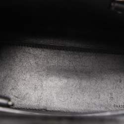 Saint Laurent Black Croc Embossed Leather Nano Classic Sac De Jour Tote