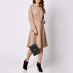 مملوكة مسبقًا Saint Laurent Black Leather Envelope Flap Wristlet Clutch 