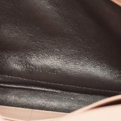 Saint Laurent Old Rose Matelassé Leather Cassandre Wallet on Chain