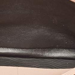 Saint Laurent Old Rose Matelassé Leather Cassandre Wallet on Chain