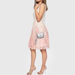 Pre Owned Saint Laurent Silver Leather Blogger Crossbody Bag