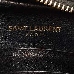 Pre Owned Saint Laurent Silver Leather Blogger Crossbody Bag