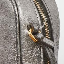 Pre Owned Saint Laurent Silver Leather Blogger Crossbody Bag